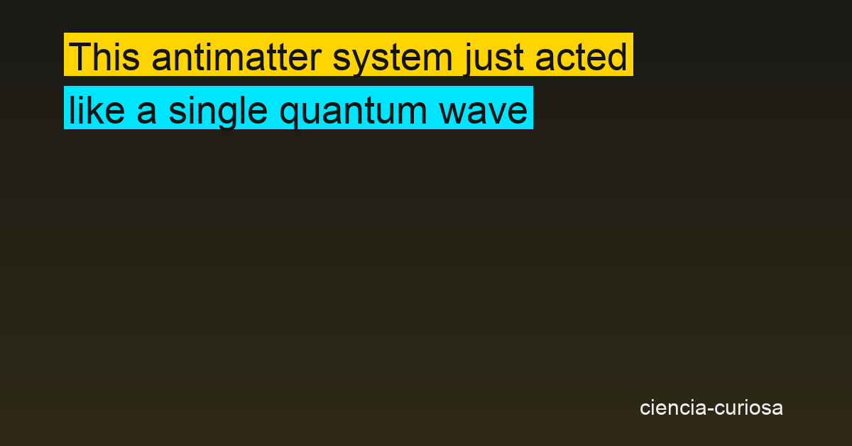 Scientists Watch an Antimatter Particle Diffract Like a Wave for the First Time